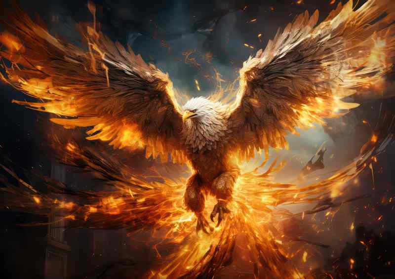 Stars and Fire The Eagle Journey in the Night Sky | Poster