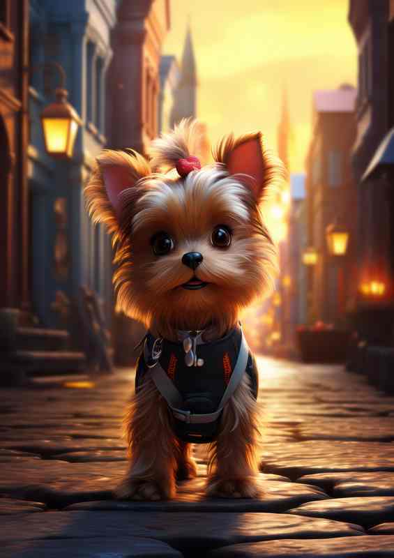 Baby cute yorkshire Terrier | Di-Bond