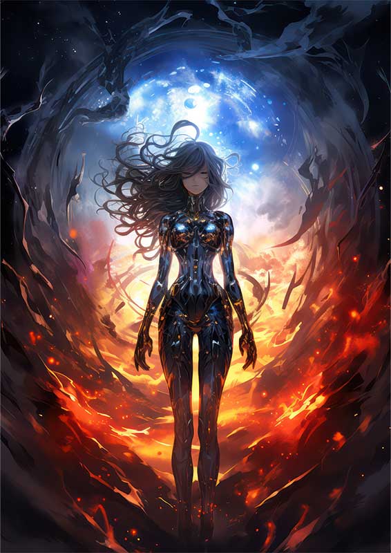 Japanese anime character standing in a space | Di-Bond
