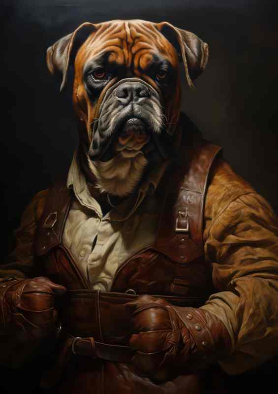 Boxer Dog Ready To Box | Canvas