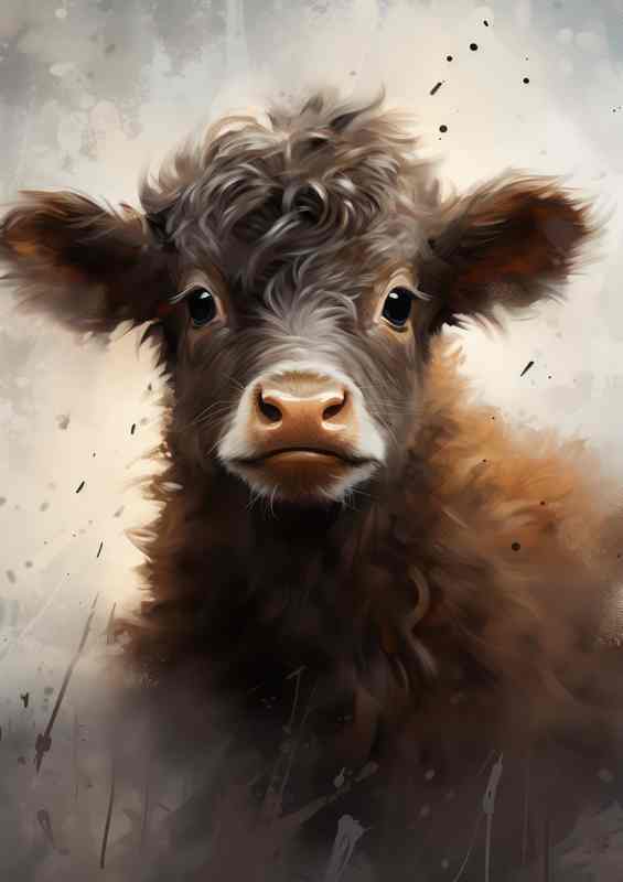 Calf Cows in Moments of Cuteness | Poster