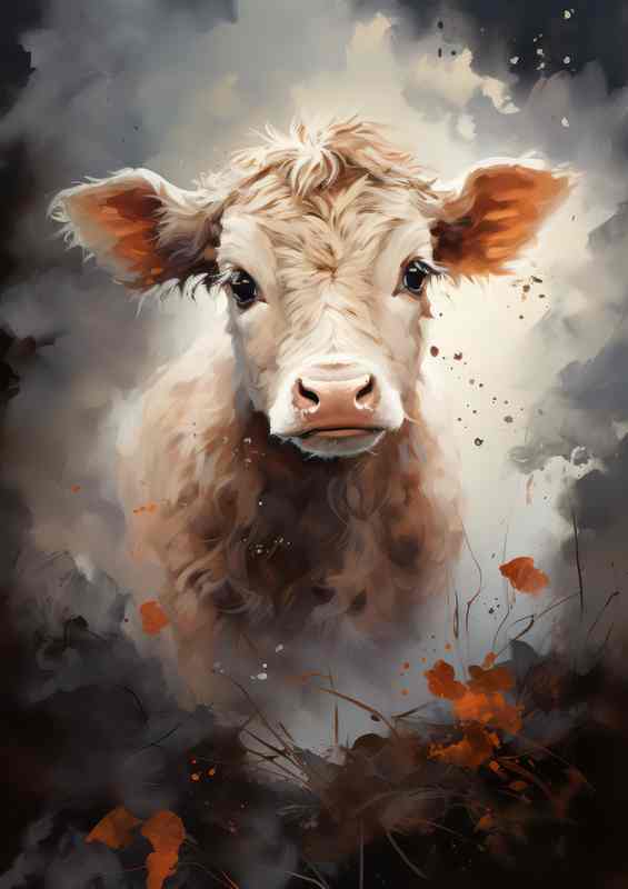 Cow Claf looking Photo ready | Canvas