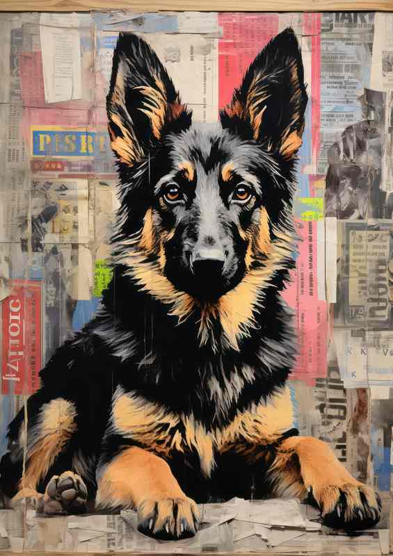 Gerry The German Sheppard Posing | Di-Bond