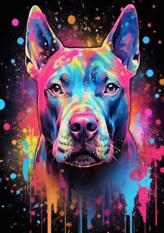 Pitbul Splash Art great colours | Canvas