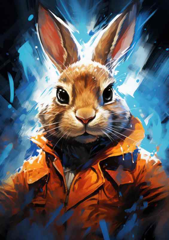 Rabbit In A painted look style | Canvas
