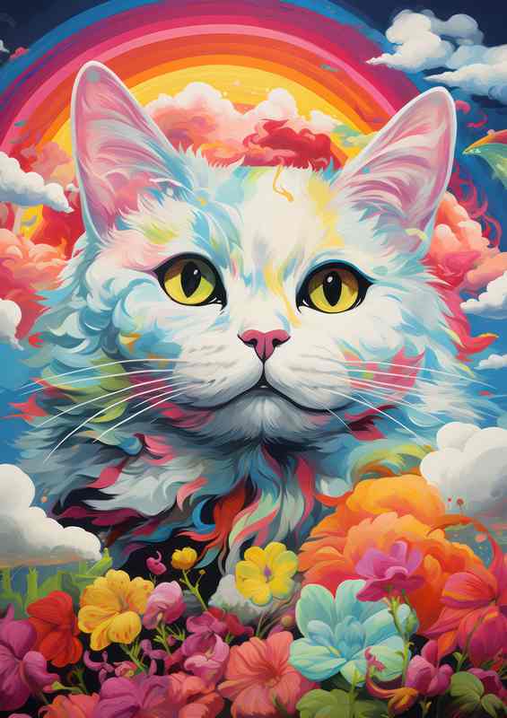 Rainbow Cats The Stunning Colors of the Feline World | Di-Bond