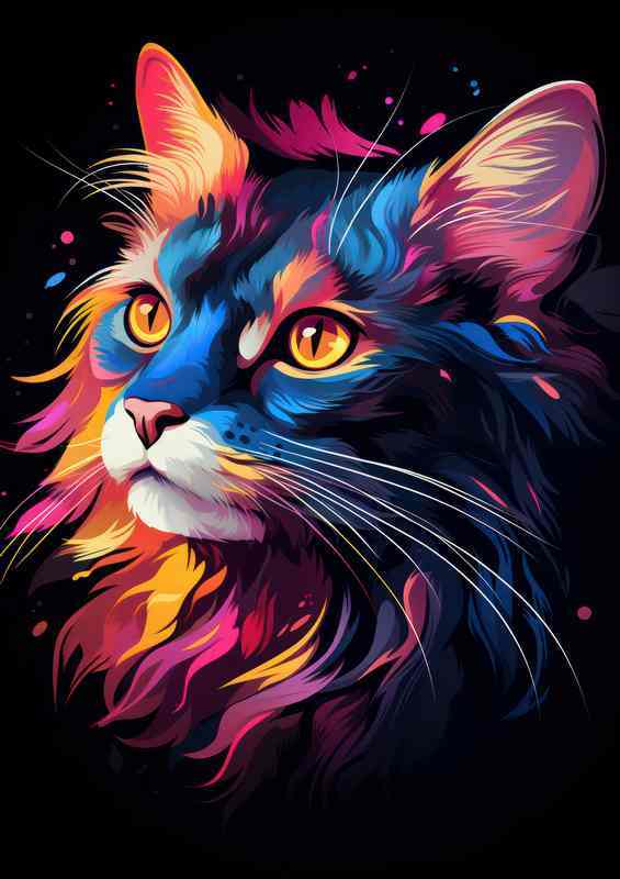 The Allure of Colorful Cats | Canvas