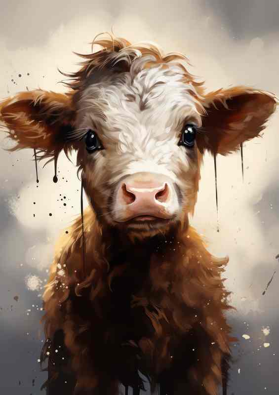 The Precious Start Calf Cows on the Farm | Canvas