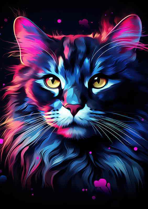 The World of Colorful Cat Breeds | Metal Poster