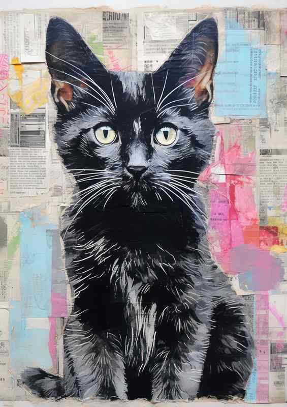 The World of Rainbow Cats A Visual Delight | Metal Poster