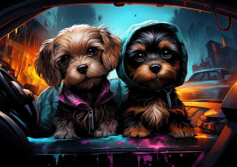 A Pair of Dogs Looking cool | Canvas