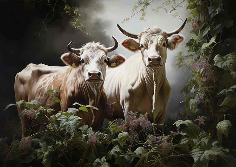 Cows Grazing in Picturesque Fields A Scenic Delight | Canvas