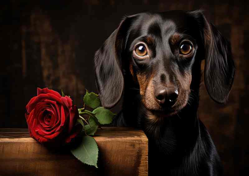 Dachshund waiting for his date to come along | Canvas