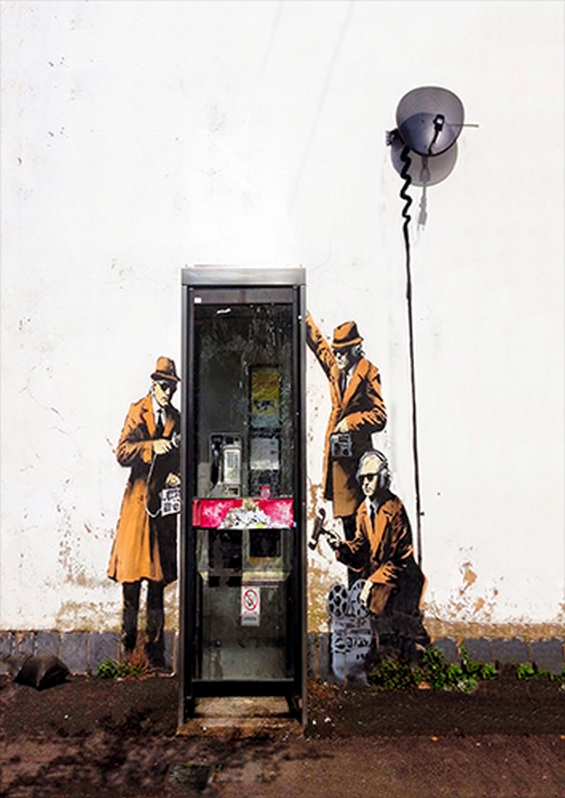Telephone booth spies | Poster