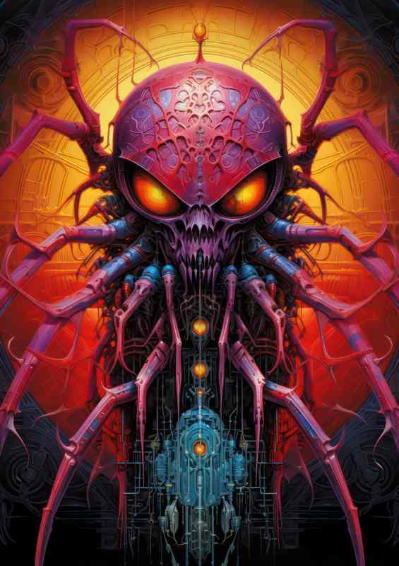 A Kaleidoscope of Spiders Nature's Palette | Metal Poster