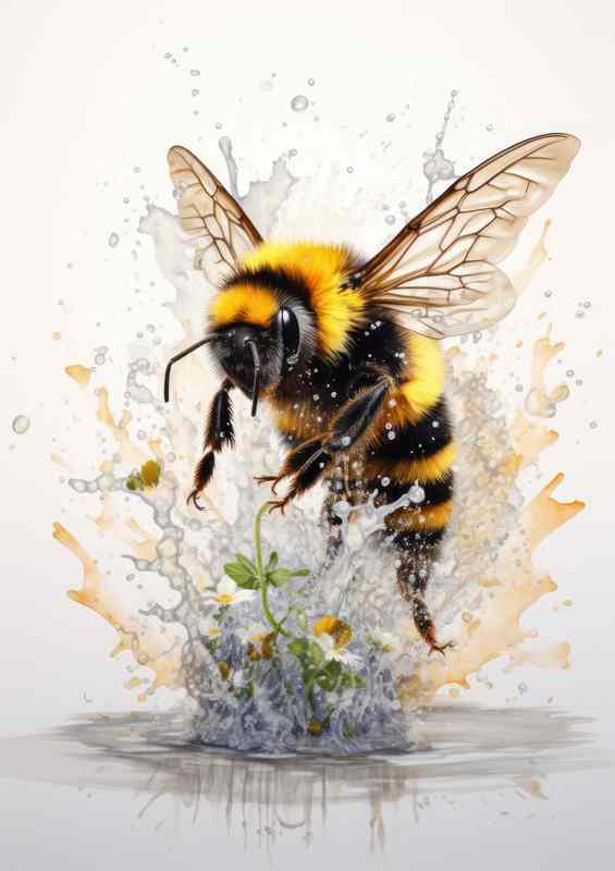 Caring for Bees Cultivating Flowers and Harvesting Honey | Poster