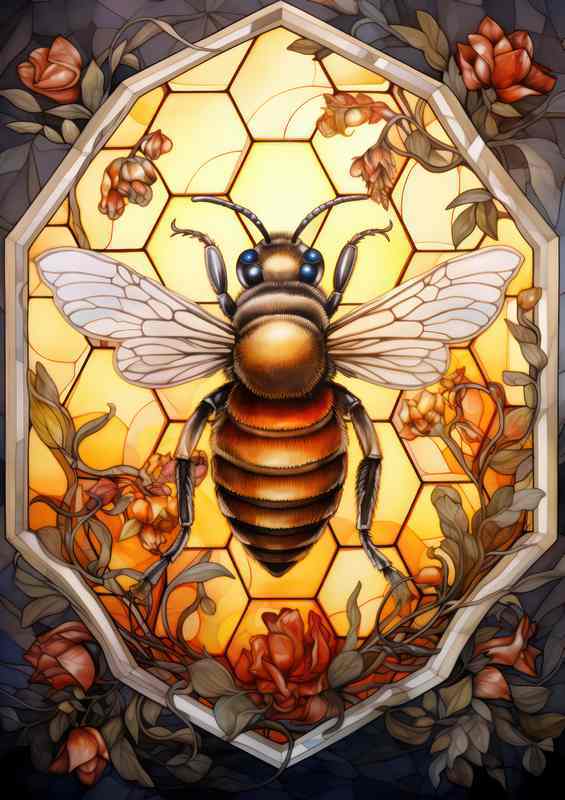The Buzzing Wonders Bees Flowers and the Magic of Honey | Di-Bond