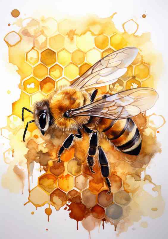The Fascinating World of Bees Flowers and Honey | Poster