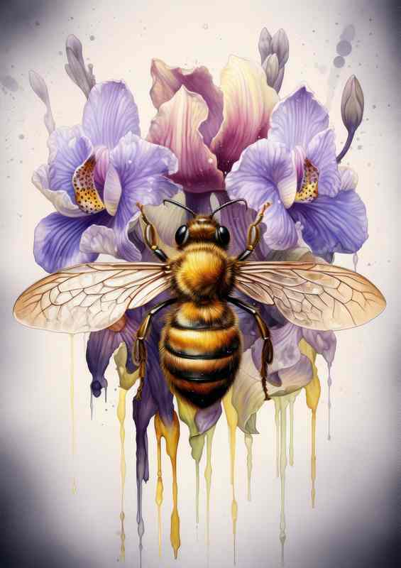 Bee Pollinating & Honey Crafting Canvas