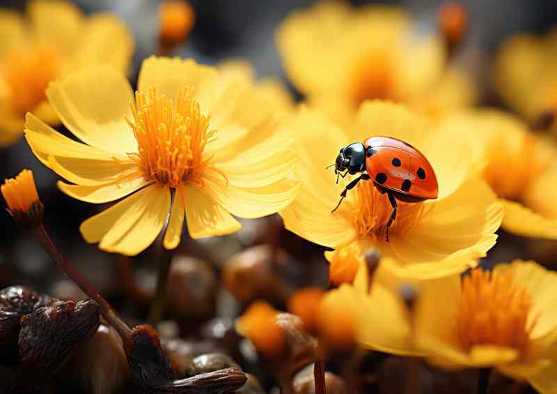 In the World of Insects Ladybird's Leafy Perch | Di-Bond