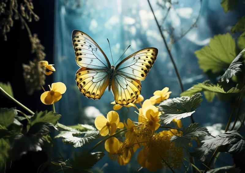 On the Wings of Freedom Capturing Wild Butterflies | Metal Poster