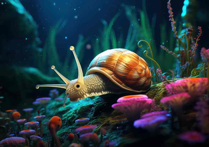 Slowly But Surely Snails Paint the Garden | Poster