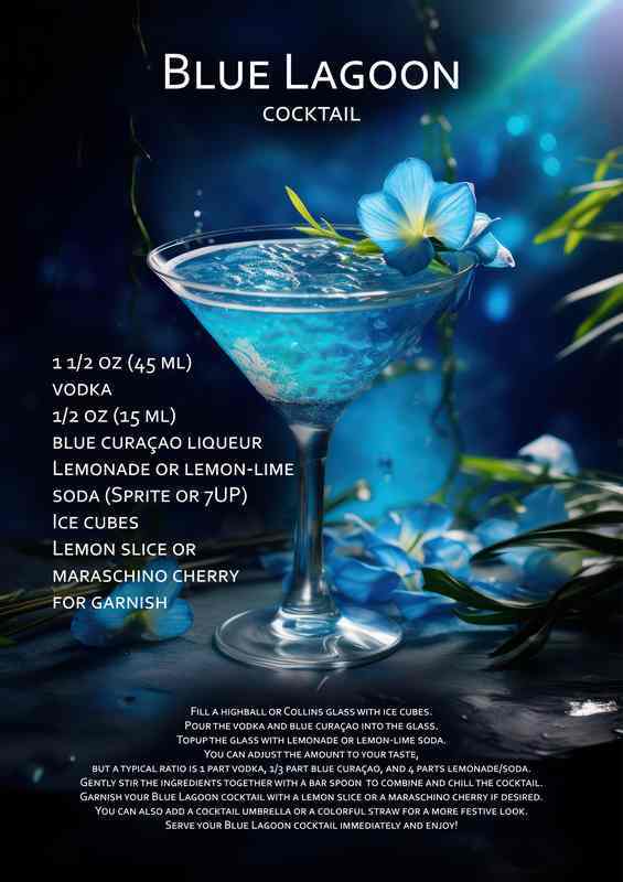 Blue Lagoon Cocktail Drink | Canvas