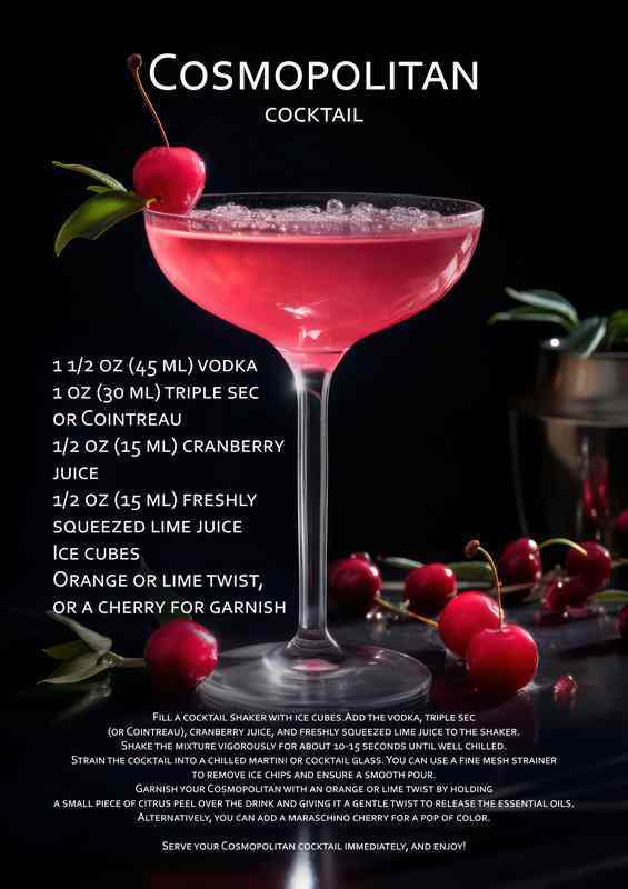 Cosmopolitan Cocktail Drink | Poster
