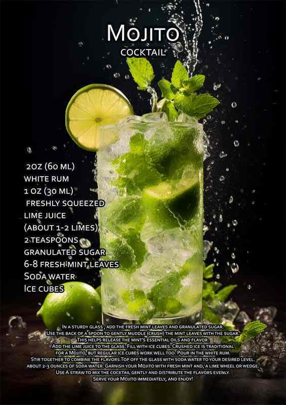 Mojito Cocktail Drink | Poster