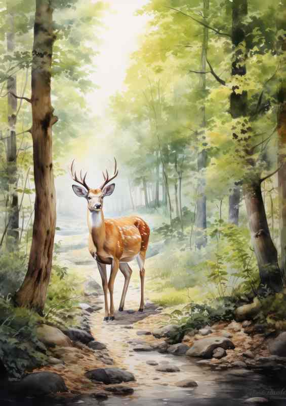 A Day in the Life of a Woodsy Deer | Canvas