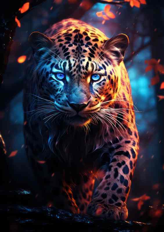 Colourful lepoard getting ready for the hunt | Di-Bond