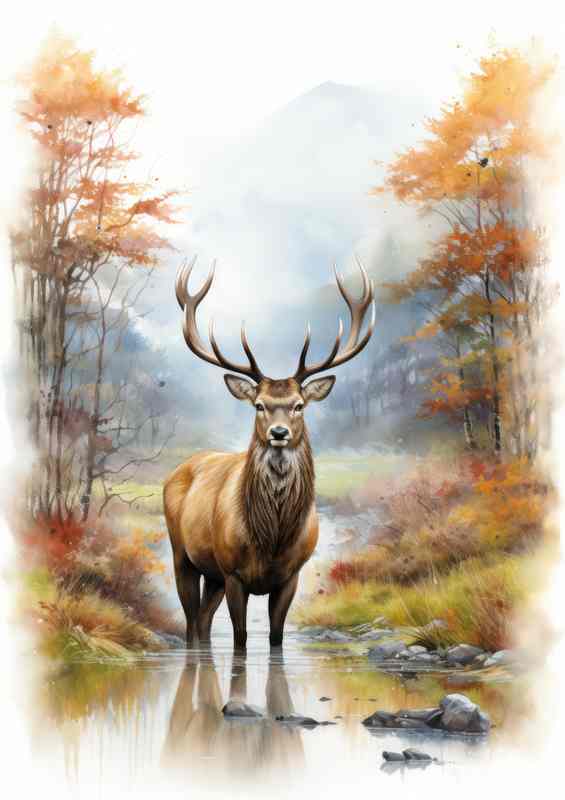Deer Thrive in the Woods | Canvas