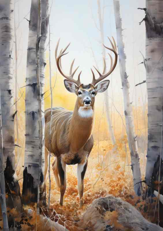 Exploring the Woodlands with Deer | Poster