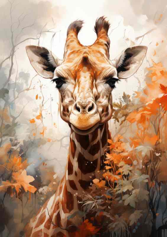 Giraffe in the wild art | Canvas