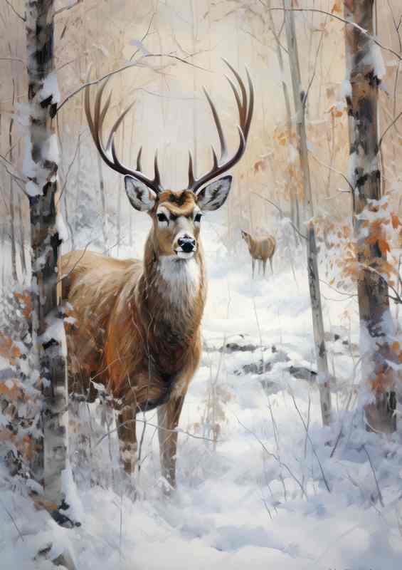 In the Company of Deer A Woodland Adventure | Canvas