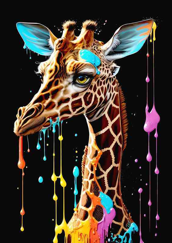 Jerry the giraffe splash art | Di-Bond