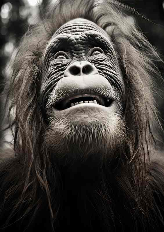 Orangutan enjoying daily sun bathe | Poster