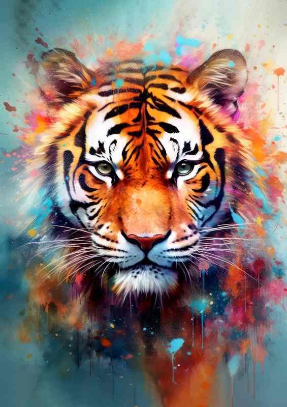 Striking Stripes: Colourful Tiger Di-Bond