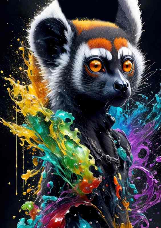 Spectrum of Lemur Delight surrounded by splash art colours | Di-Bond