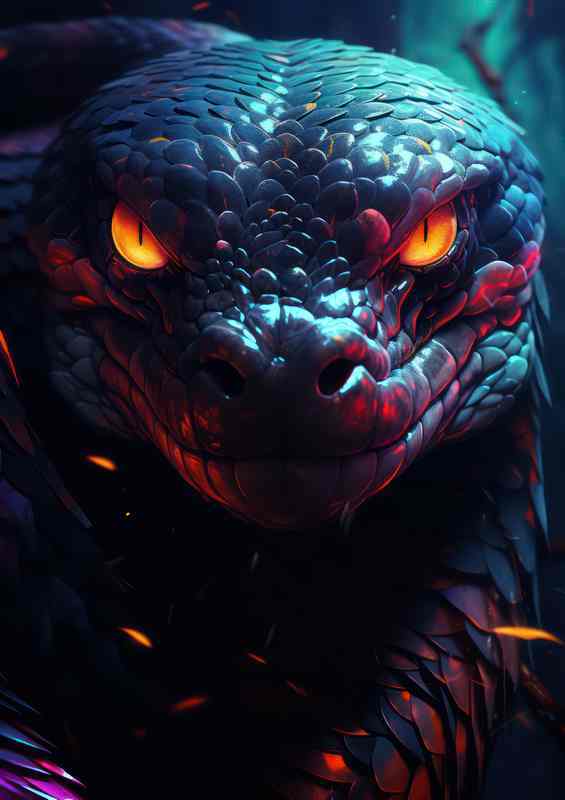 Starring in the eyes of a snake | Metal Poster
