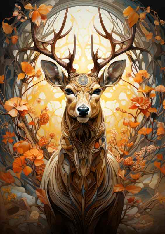 Autumn Deer in Surreal Art | Di-Bond