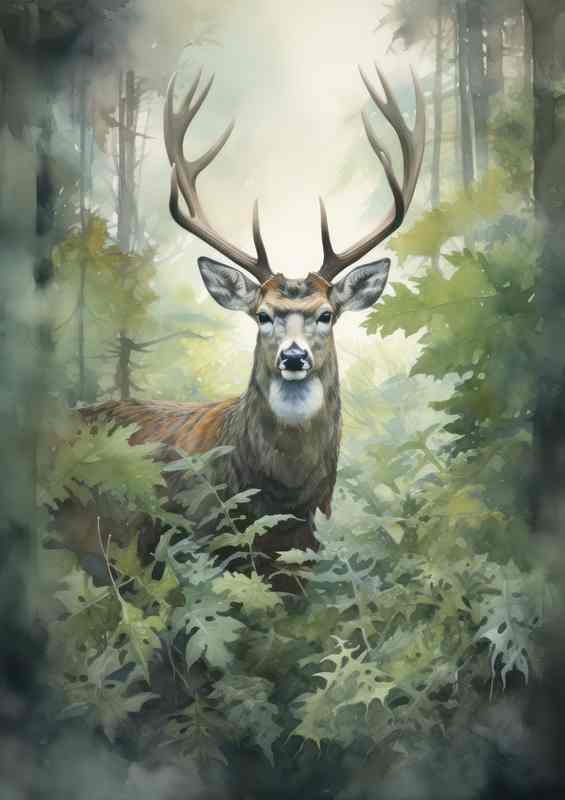 The Majestic Deer A Woodland Wonder | Canvas