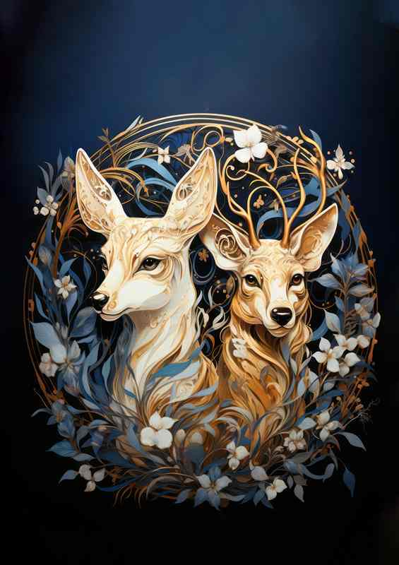 The Serenity of Woodland Deer | Poster