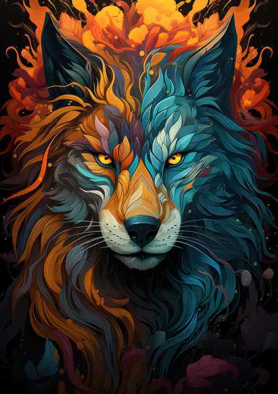The Wolf Looking Slightly Fustrated vice colours | Di-Bond