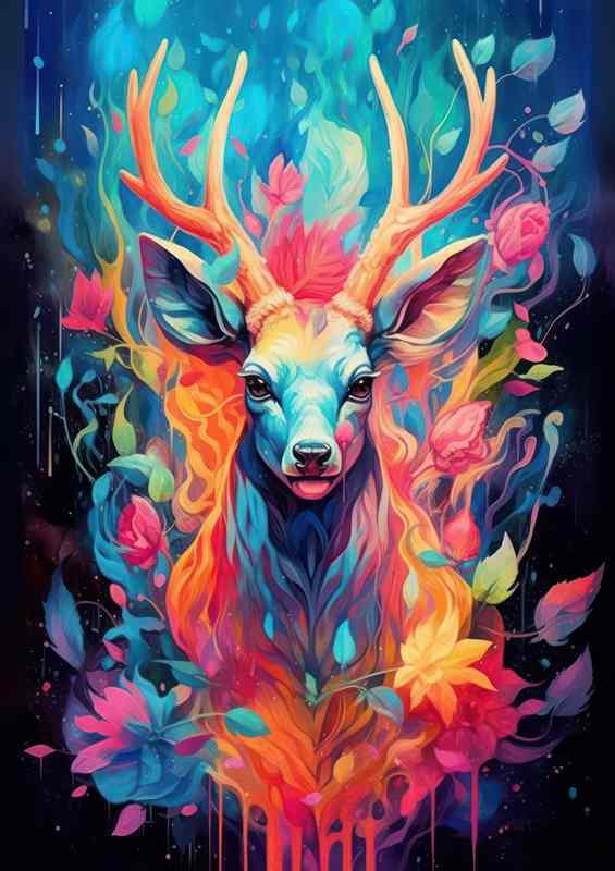 Whimsical Deer Wonderland a nice soft colour pallet | Poster