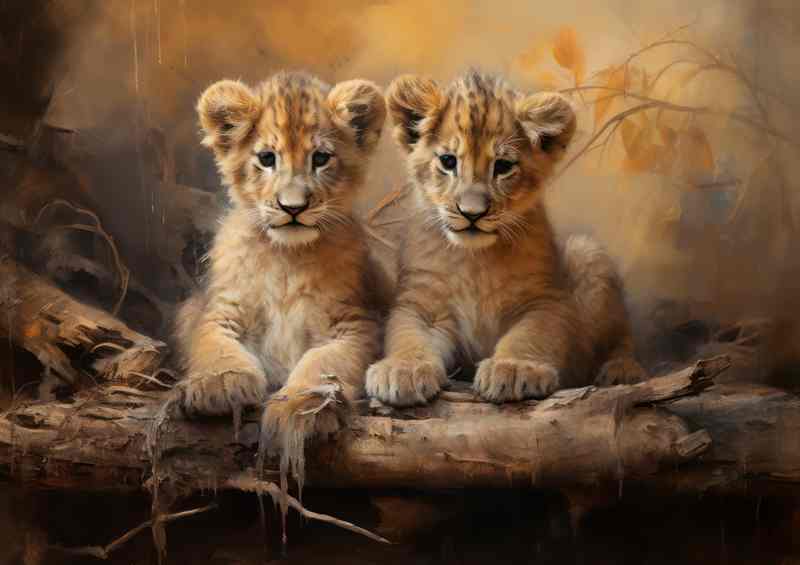 Baby Cubs lying waiting for there mum to arrive | Di-Bond