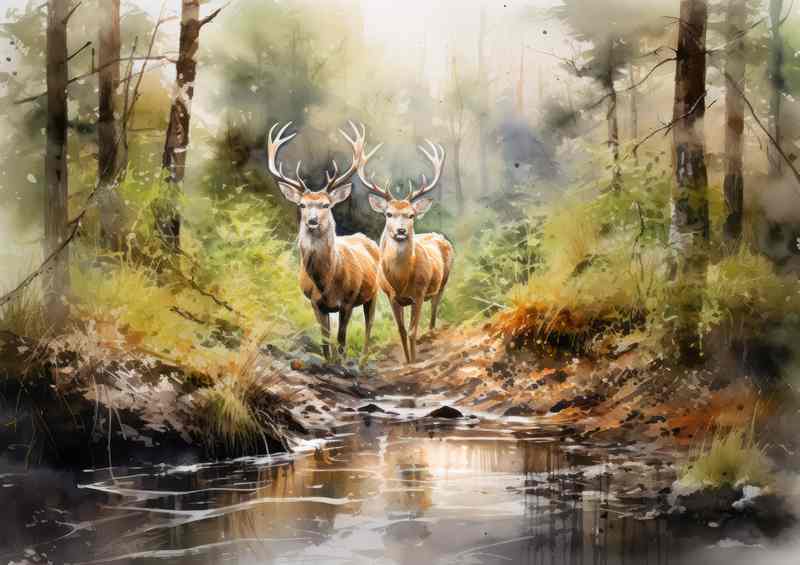 Deer in the Woods A Natural Beauty to Behold | Canvas