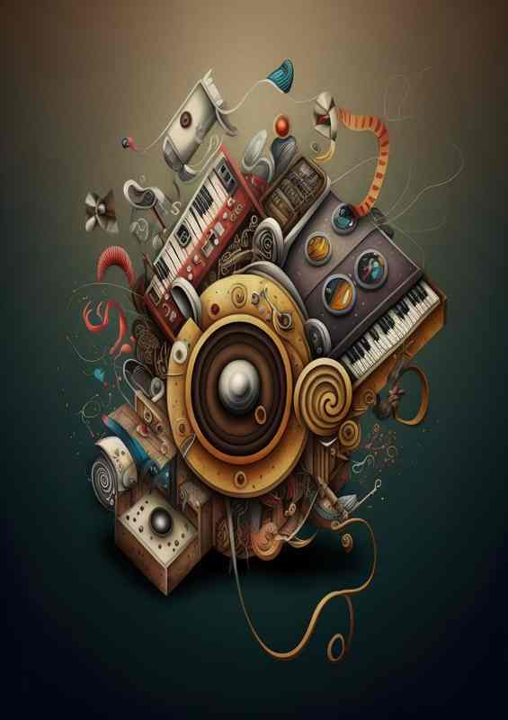 Retro 80s Waves | Poster