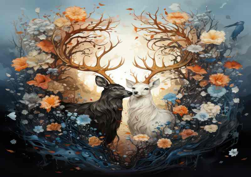 Majestic Stageswith flowers surrounding them | Poster