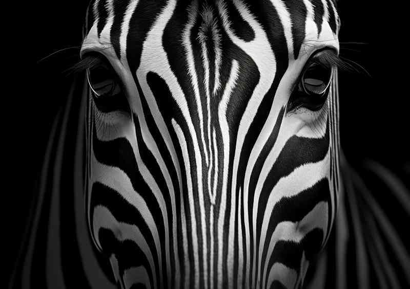 Zebra head with amazing stripes | Poster